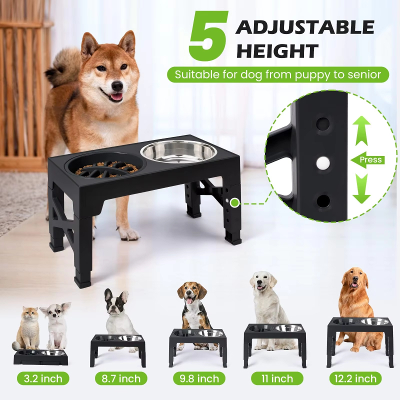Elevated Dog Feeder Bowls Adju - đánh giá và giá Royal Canin Food Medium