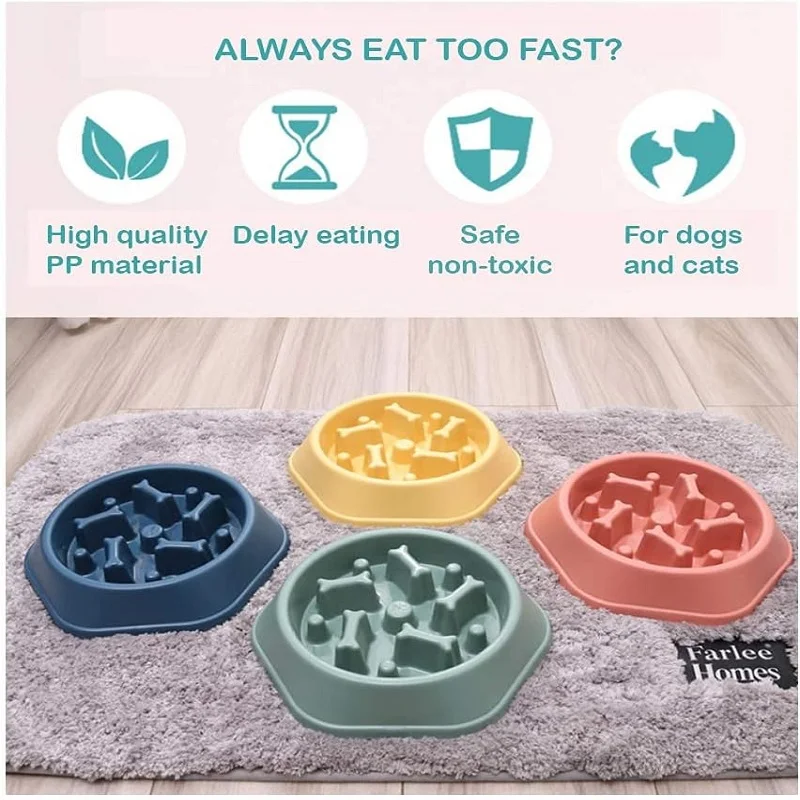 Slow Feeder Dog Bowl Non Slip  - đánh giá và giá Royal Canin Food Medium
