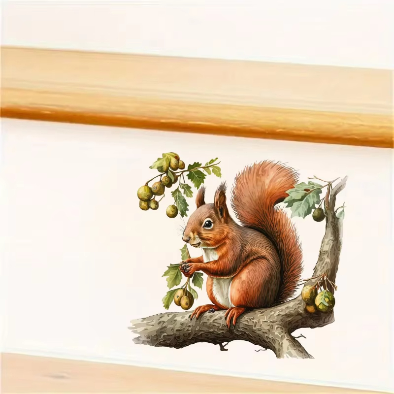 Cute Squirrel Wall Stickers Be - đánh giá và giá Pvc Panel Background
